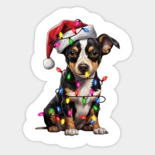 Christmas Rat Terrier Sticker